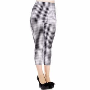 HELL BUNNY Gingham Cropped Capri Pants